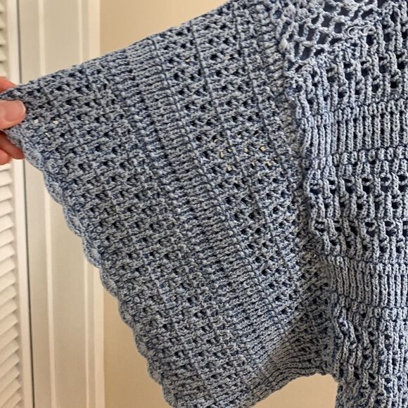 Free People Blue Crochet Mini Dress - Picture 9 of 16